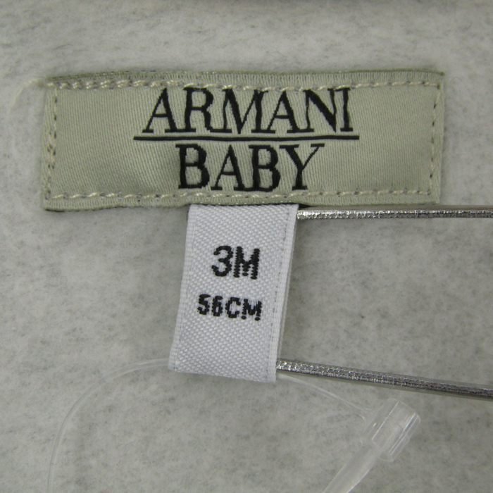 アルマーニ ベビー 裏起毛スウェット ジップジャケット ストレッチ アウター ベビー 男の子用 3M 56サイズ グレー ARMANI BABY_画像3