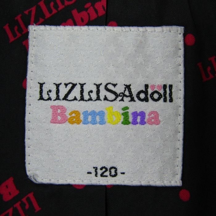 リズリサ テーラードジャケット ライン トップス フォーマルスーツ キッズ 女の子用 120サイズ ネイビー LIZ LISA_画像3