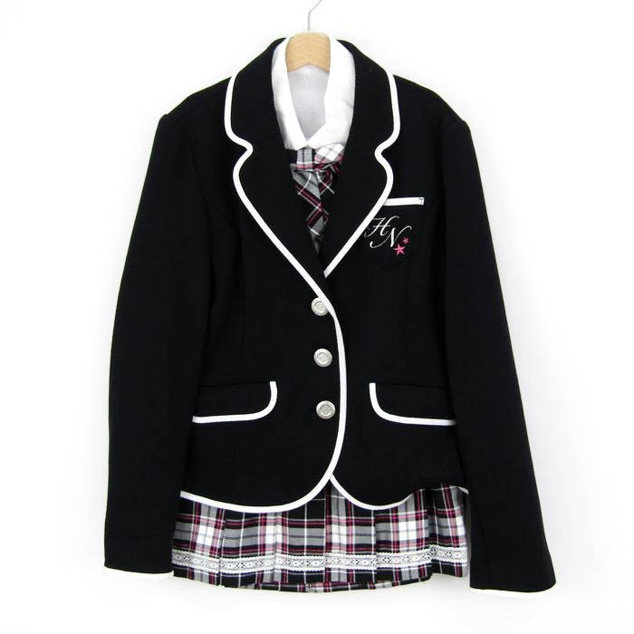 ヒロミチナカノ セットアップ 上下セット ジャケット スカート フォーマルスーツ キッズ 女の子用 150サイズ ブラック hiromichi nakano