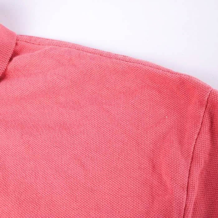 ポロ・ラルフローレン 半袖ポロシャツ 無地 ポニーロゴ トップス コットン 大きいサイズ メンズ XLサイズ ピンク POLO RALPH LAUREN_画像4