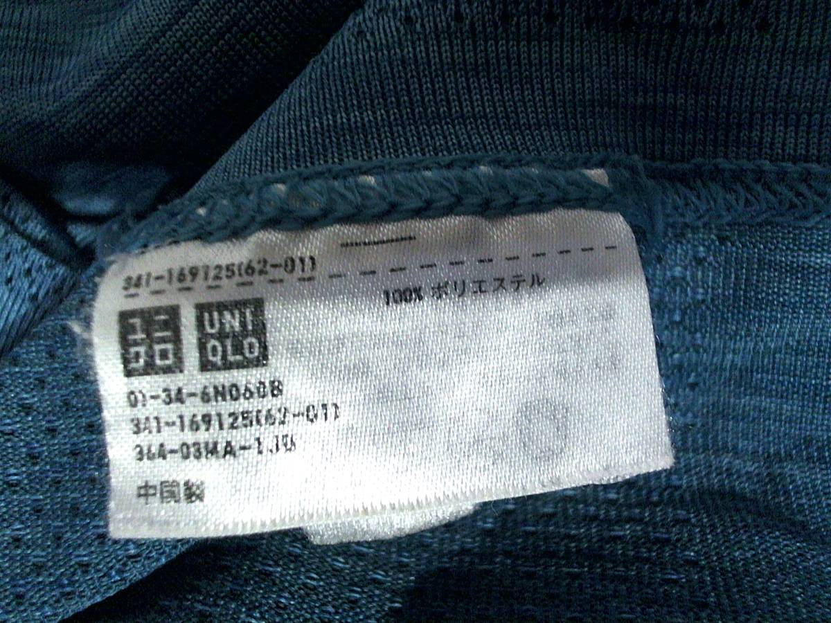 ☆サイズ不明☆ユニクロ☆UNIQLO☆DRY-EX クルーネック メッシュ半袖Tシャツ ターコイズ L位_画像7