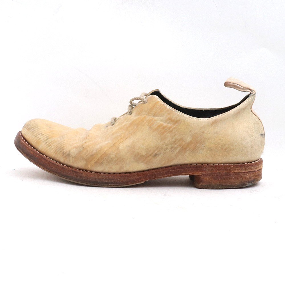 26.5cm corresponding IERIB TECTA DERBY SHOES size 42 beige S-TD-18-WHBie rib tech ta Dubey shoes leather 