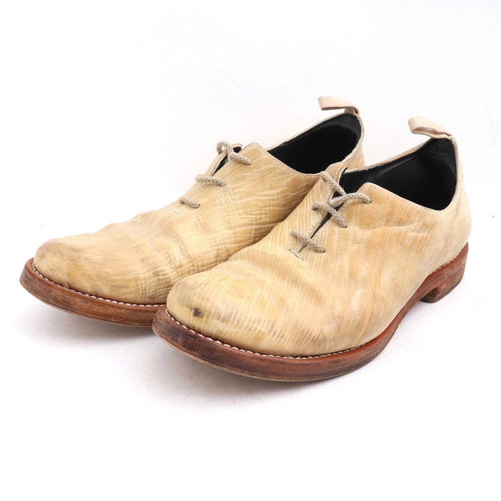 26.5cm corresponding IERIB TECTA DERBY SHOES size 42 beige S-TD-18-WHBie rib tech ta Dubey shoes leather 