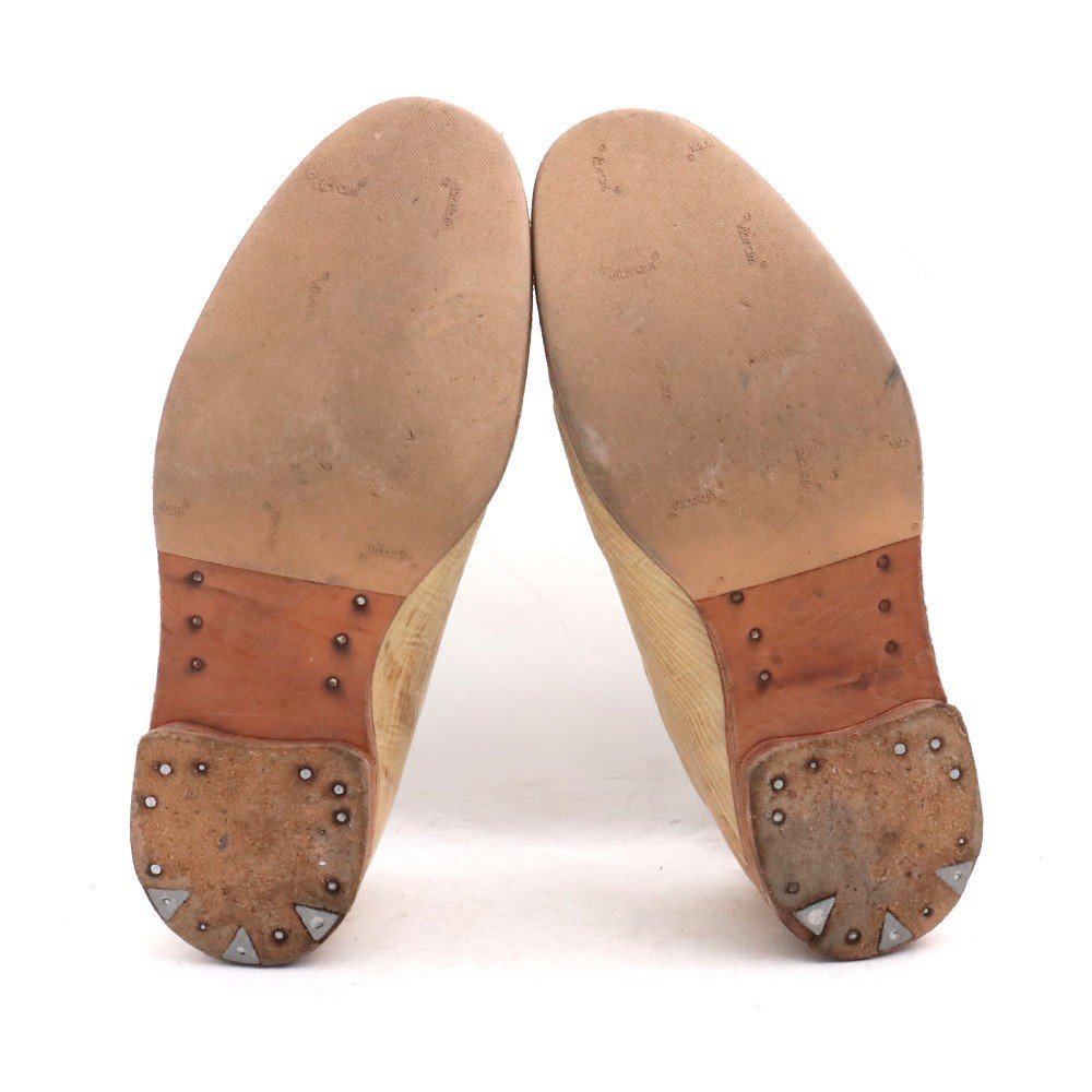 26.5cm corresponding IERIB TECTA DERBY SHOES size 42 beige S-TD-18-WHBie rib tech ta Dubey shoes leather 