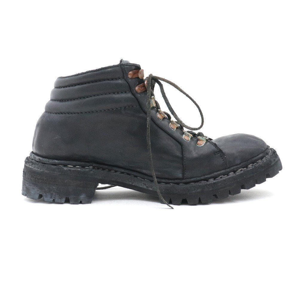  size 42 INCARNATION HORSE LEATHER VS TREKKING LINED VIBRAM SOLES GOODYEAR WELT black in kane-shon trekking boots 