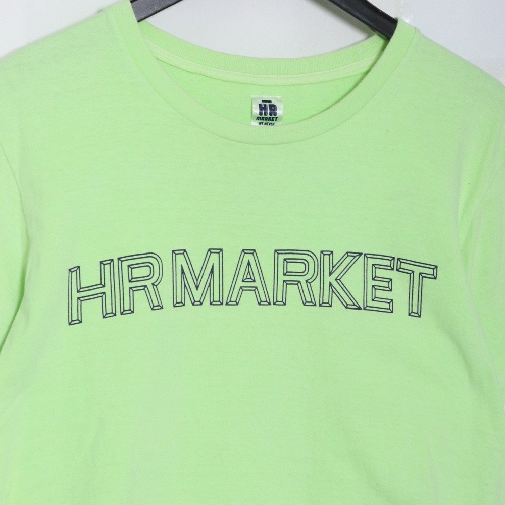 HOLLYWOOD RANCH MARKET ロゴプリントTシャツ グリーン ライム サイズ2 HRM ハリウッドランチマーケット 半袖カットソー_画像3
