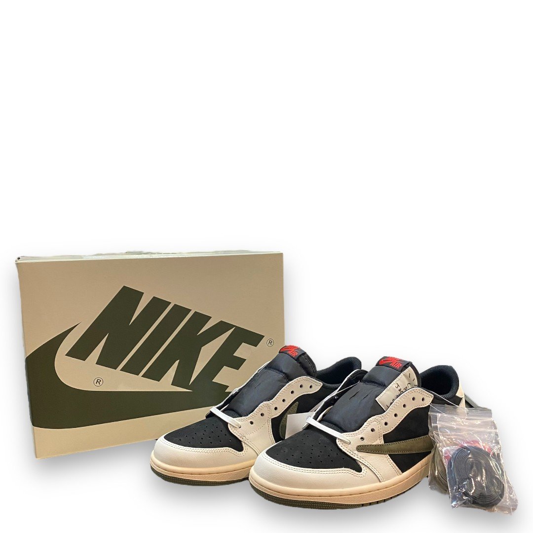 未使用 27.5cm NIKE × TRAVIS SCOTT WMNS AIR JORDAN 1 LOW OG MIDIUM