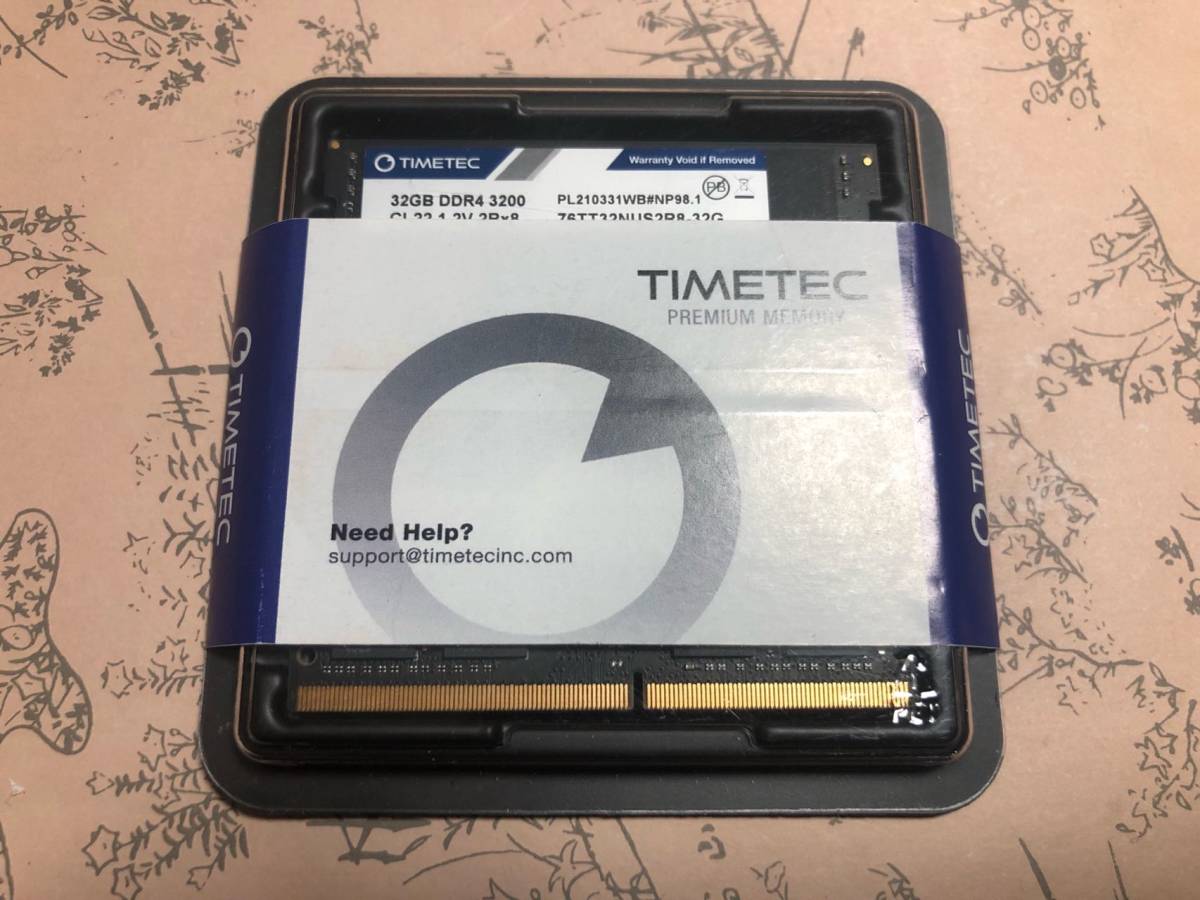限定製作】 未使用品 TIMETEC DDR4-3200 合計64GB 2枚 32GB S.O.DIMM