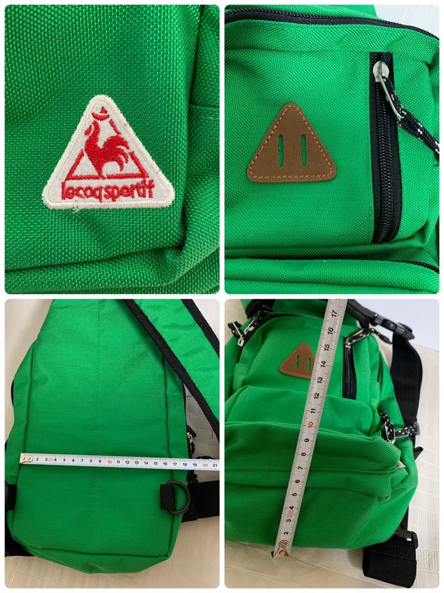 lecoqsportif Le Coq s Porte .f сумка "body" /GREEN/ зеленый / сумка / портфель / повседневный используя / для мужчин и женщин / плечо левый правый переключатель /USED/ татами следы 