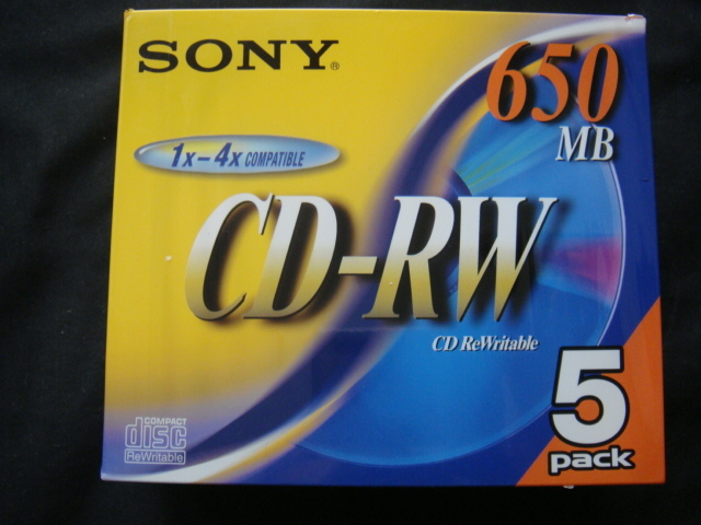 SONY・ソニー／■＜CD-RW*650MB(1x-4x COMPATIBLE)5pack＞□彡『未使用品』_画像1