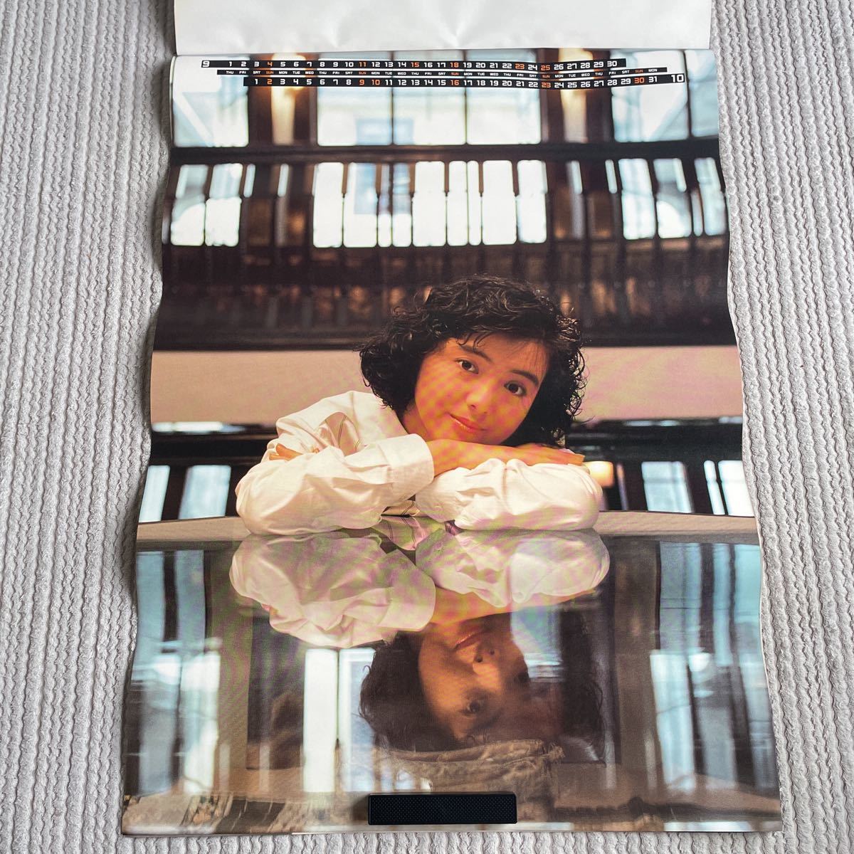 ●薬師丸ひろ子 1988年 カレンダー 昭和レトロ 当時物 共和アドエンタープライズ office mel 縦73cm 横51cm_画像9