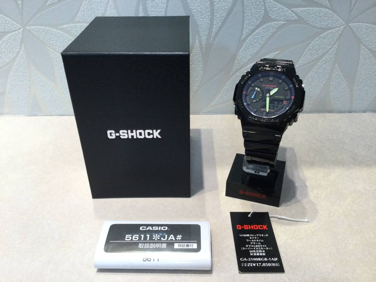 【新品】G-SHOCK GA-2100RGB-1AJF　腕時計 エナメルブラック☆未使用