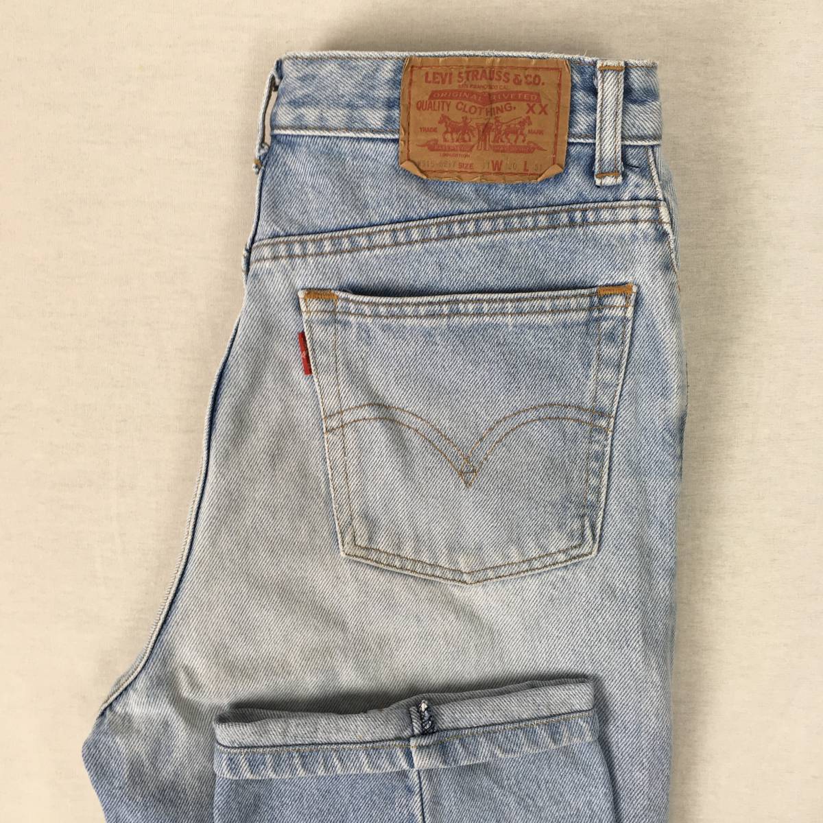 【90s】Levi's リーバイス W515-0227 W515-0217 日本製 90年 デニム パンツ ジーンズ W30 L31 11号 ハイウエスト テーパード ジップフライ_画像1