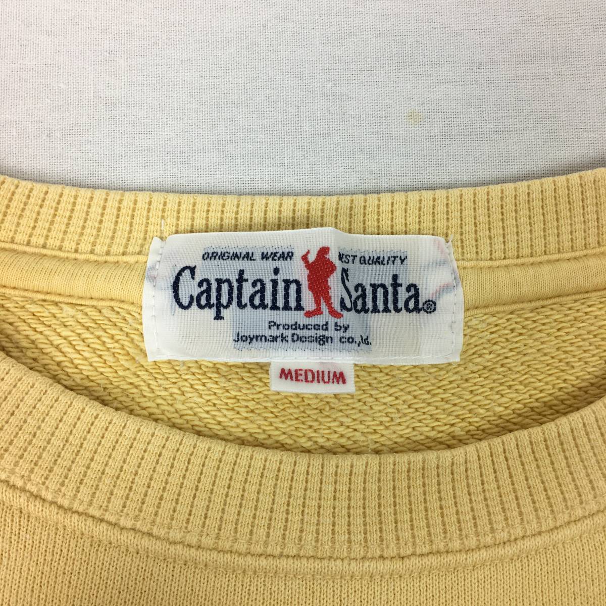 CAPTAIN SANTA Captain Santa sweatshirt made in Japan back print M size yellow long sleeve 