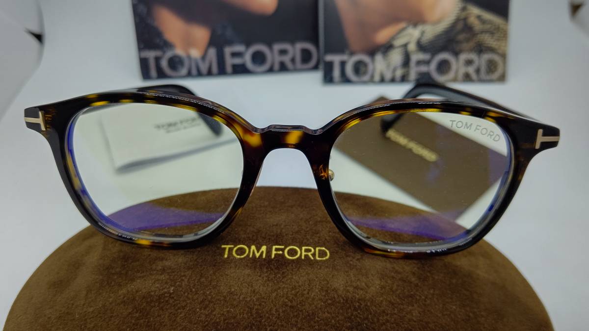  Tom Ford glasses blue cut lens Asian model free shipping tax included new goods unused TF5858-D-B 052 HAVANA