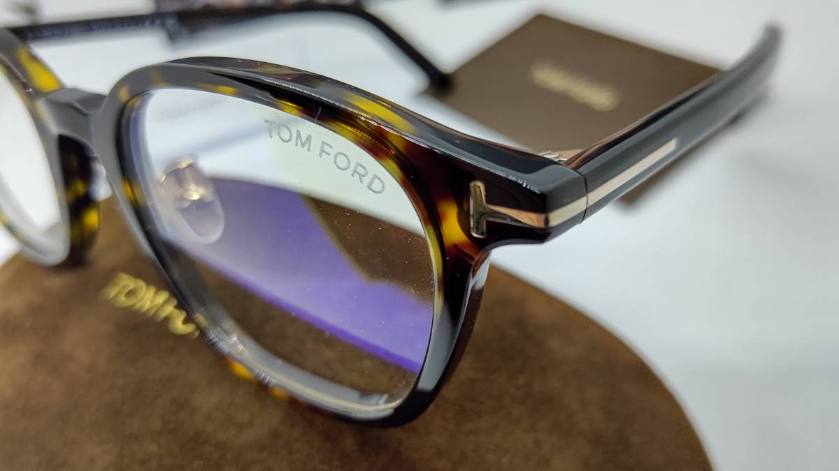  Tom Ford glasses blue cut lens Asian model free shipping tax included new goods unused TF5858-D-B 052 HAVANA