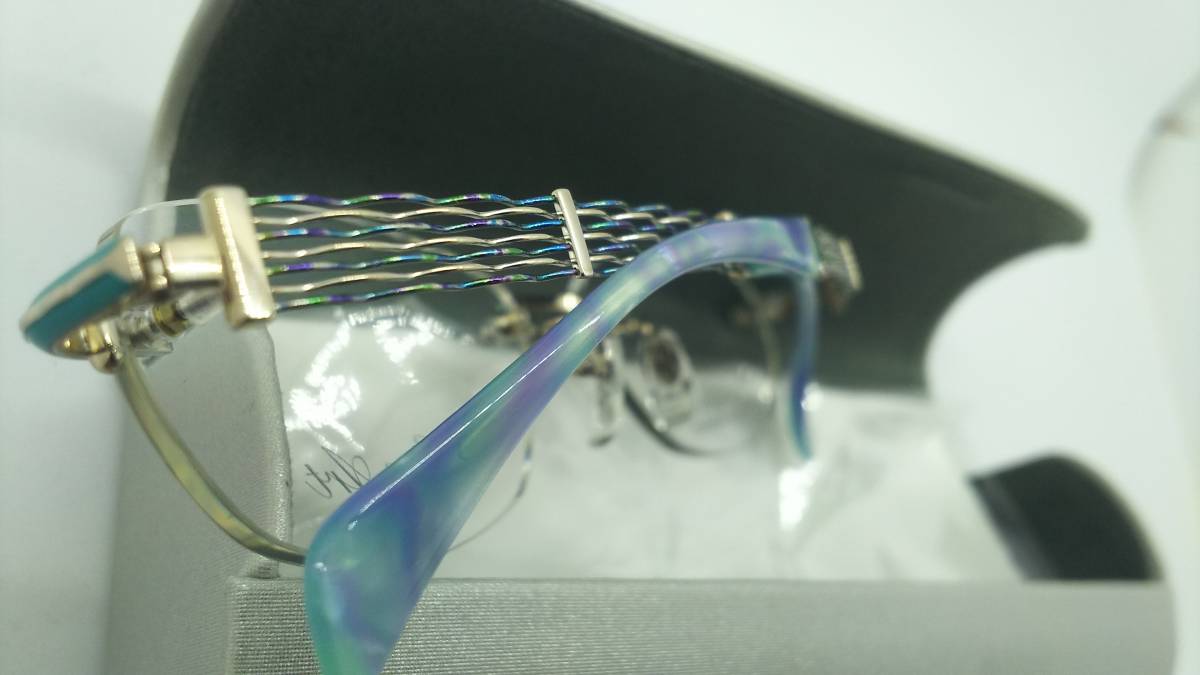 LINEART 眼鏡 送料無料 新品 XL1071 BL ラインアート フチなしメガネ(ツーポイントメガネ）15g