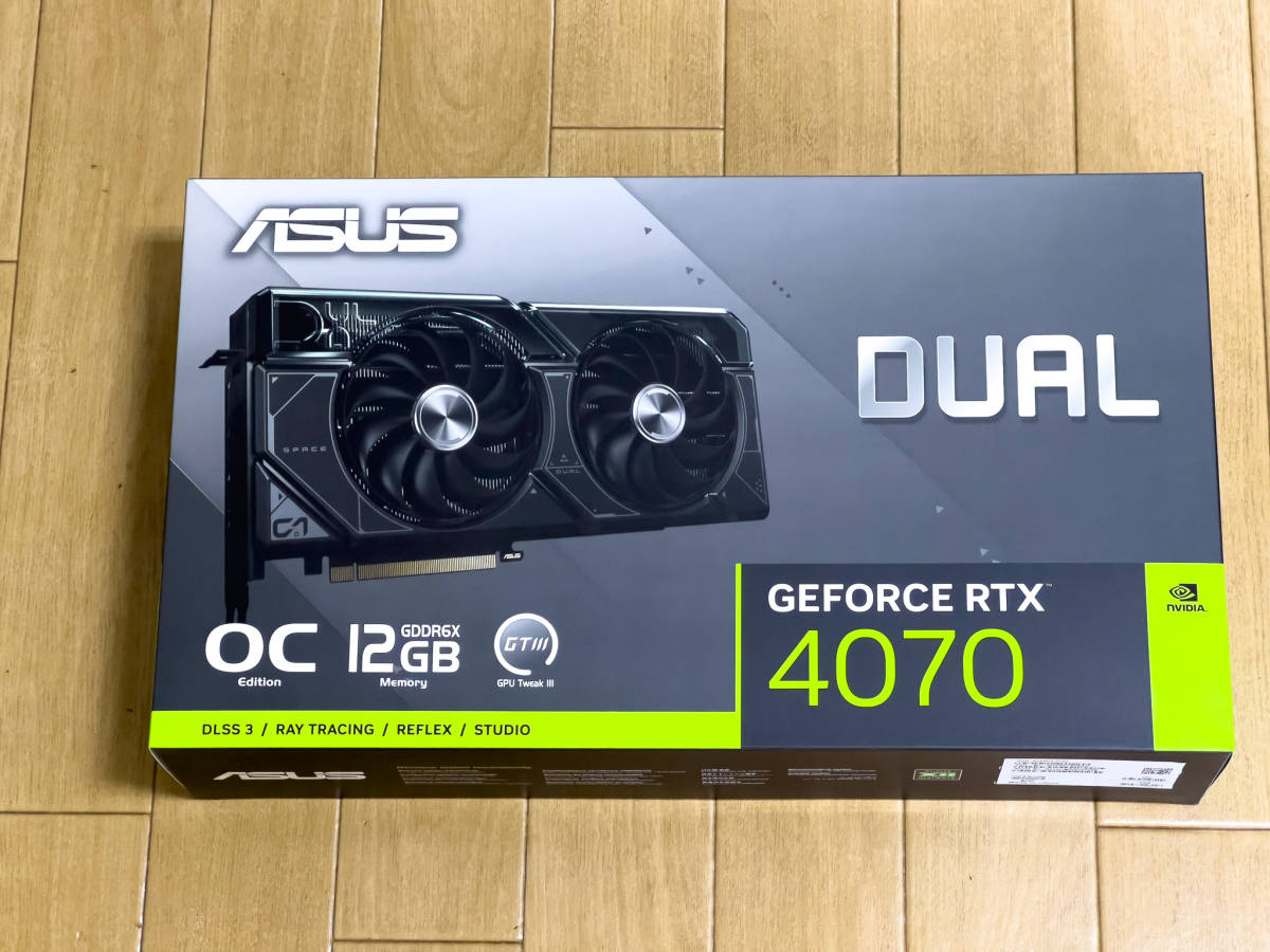 未使用】ASUS NVIDIA GeForce RTX 4070 12GB GDDR6X DUAL-RTX4070-O12G