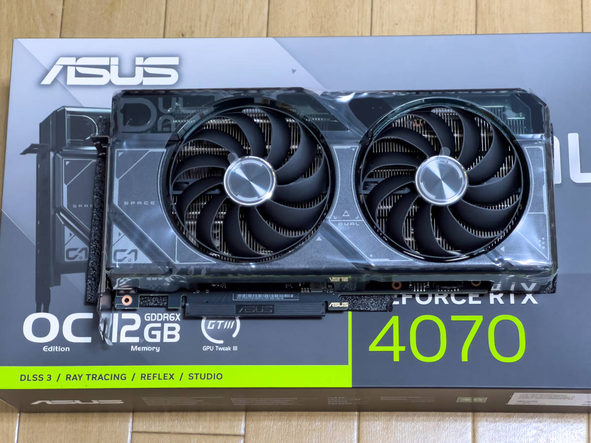 【未使用】ASUS NVIDIA GeForce RTX 4070 12GB GDDR6X DUAL-RTX4070-O12G