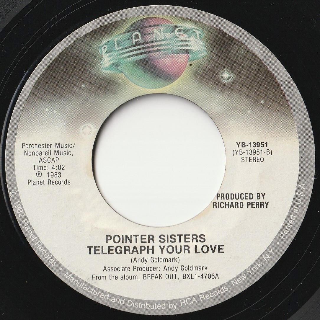 Pointer Sisters Neutron Dance / Telegraph Your Love Planet US YB-13951 202262 SOUL FUNK ソウル ファンク レコード 7インチ 45_画像2