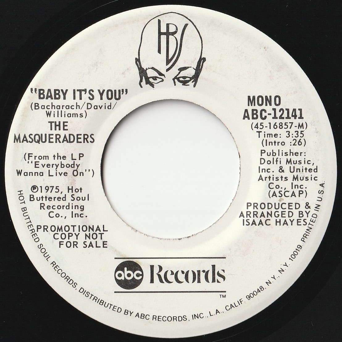 Masqueraders Baby It's You (Mono) / (Stereo) ABC US ABC-12141 202117 SOUL ソウル レコード 7インチ 45_画像1