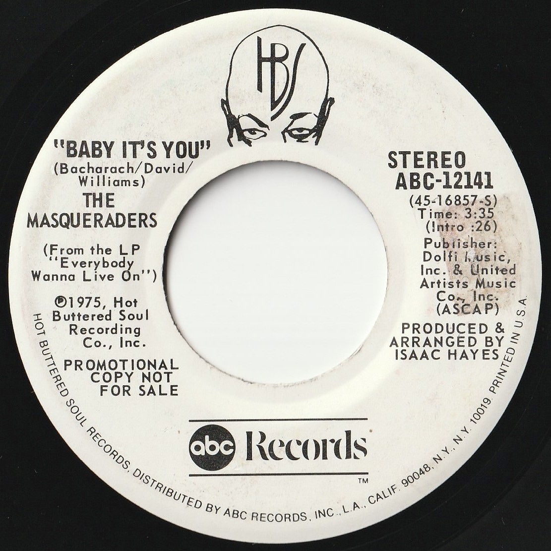 Masqueraders Baby It's You (Mono) / (Stereo) ABC US ABC-12141 202117 SOUL ソウル レコード 7インチ 45_画像2