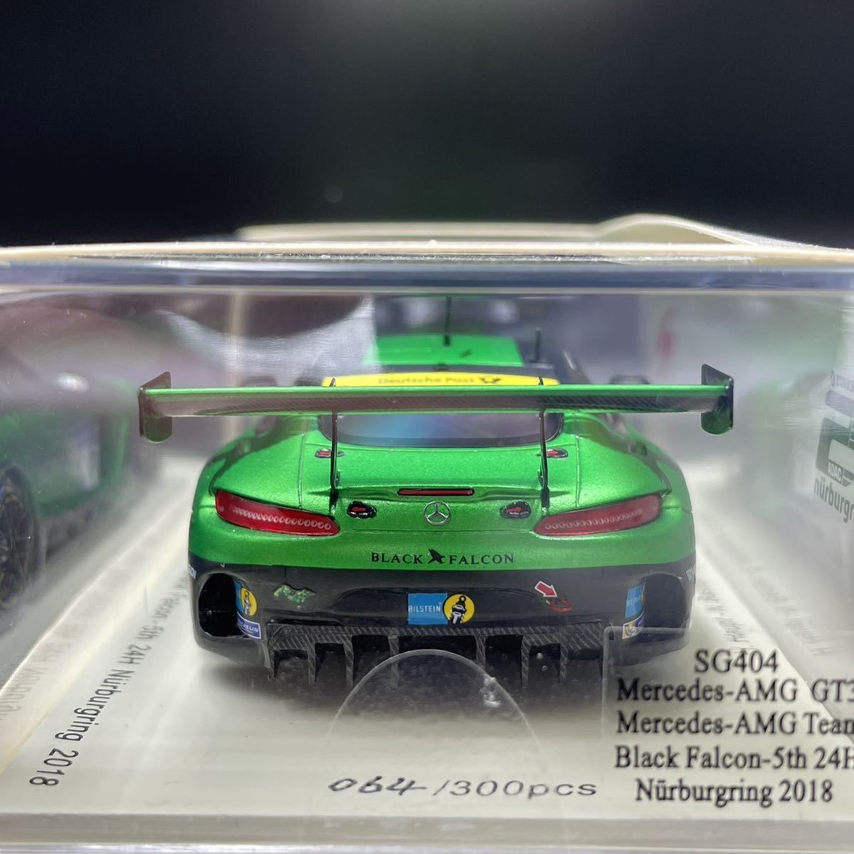 スパーク　spark 1/43 amg gt3 チーム　ブラックファルコン　ニュルブルクリンク　2018_画像6