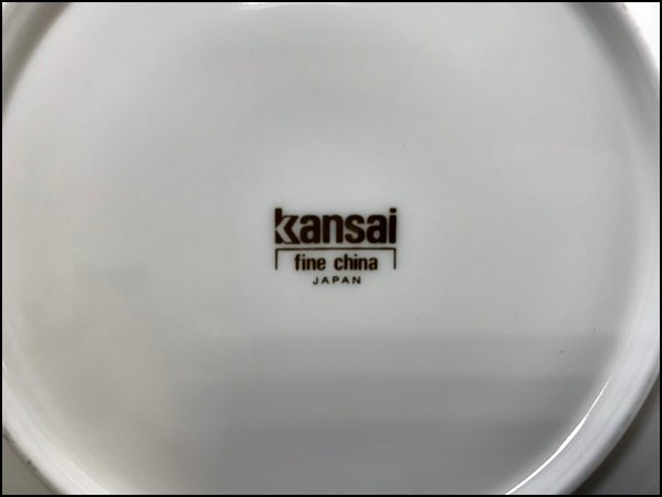 未使用 保管品 Cest Blanc Kannsai カンサイ プレート 10枚 陶器 金縁 ケーキ皿 銘々皿の画像3
