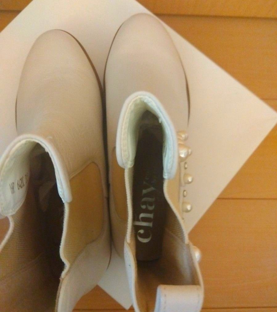 新品未使用】DIANA ダイアナ× chay パール付 サイドゴア 新品未使用】DIANA ダイアナ× chay パール付 サイドゴア