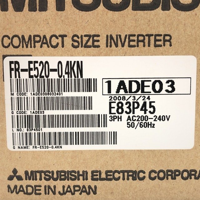 FR-E520-0.4KN 汎用インバータ 三菱電機 【中古 美品】 ■K0033311_画像3