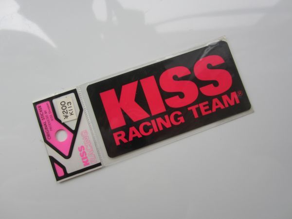 KISS RACING TEAM キス レーシング チーム バイク オートバイ ステッカー/当時物 自動車 デカール ① S35_画像1