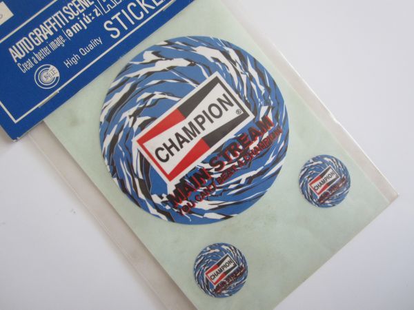 CHAMPION MAIN STREAM スパークプラグ チャンピオン 旧車 プラグ メーカー ステッカー/デカール 自動車 バイク S33_画像2