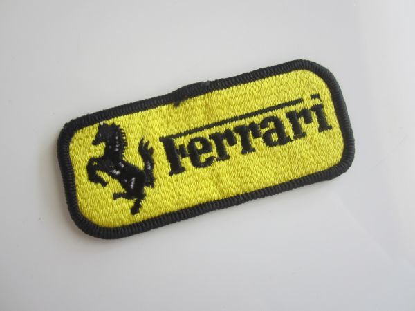 ビンテージ フェラーリ Ferrari イタリア 黄色 外車 ロゴ ワッペン/エンブレム 自動車 レーシング F1 スポンサー 89_画像1