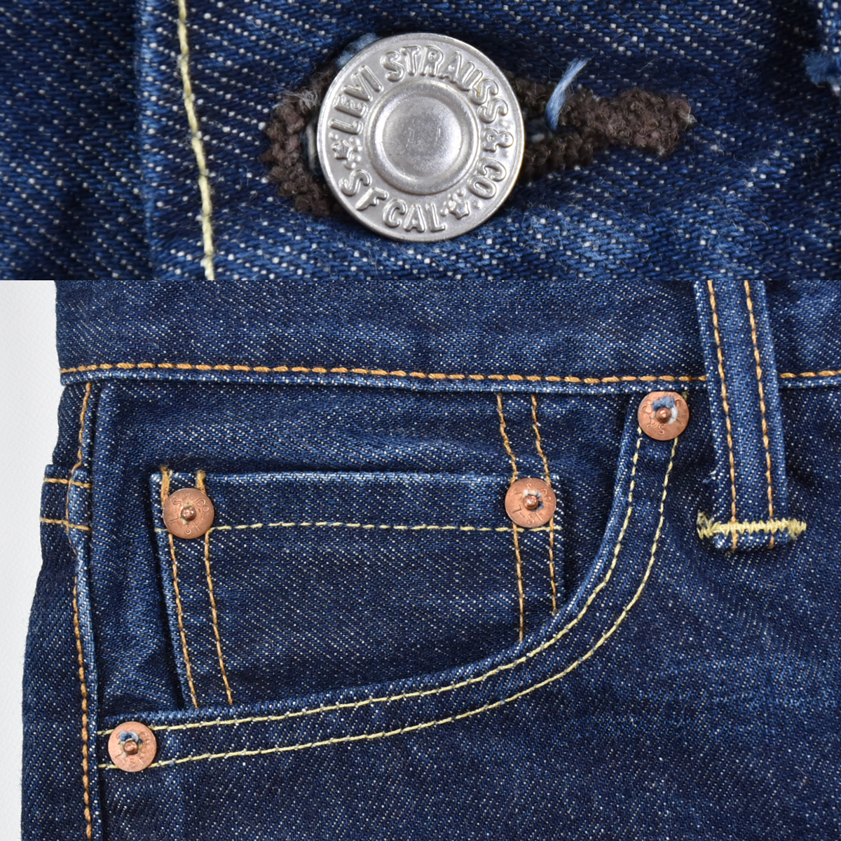 Levis リーバイス ★ USA製 511 For over 140 years WHITE OAK CONE DENIM スリム デニム ジーンズ パンツ インディゴ メンズ 27_画像6