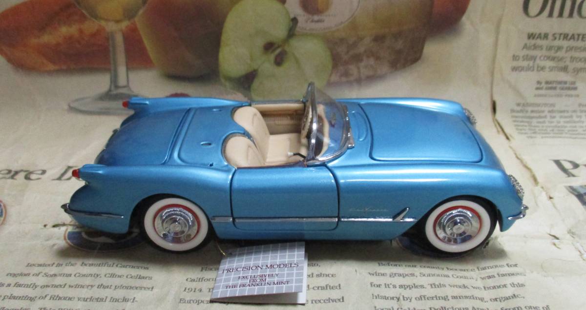 ★レア絶版*フランクリンミント*1/24*1955 Corvette Roadster ブルー_画像6