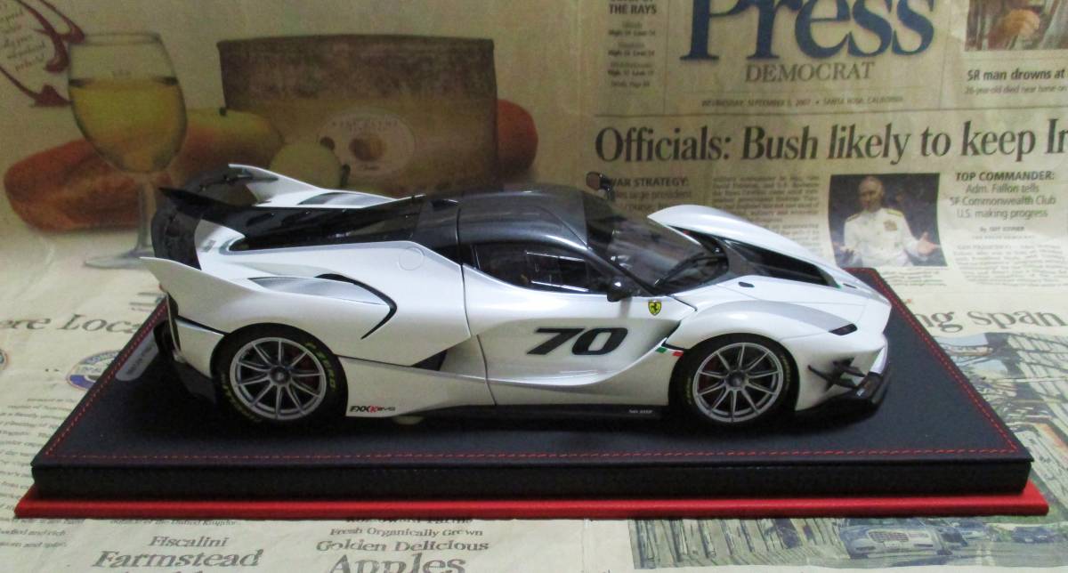 * ultra rare out of print * world 499 pcs *BBR*1/18*Ferrari FXXK Evo #70 white * Ferrari ≠MR