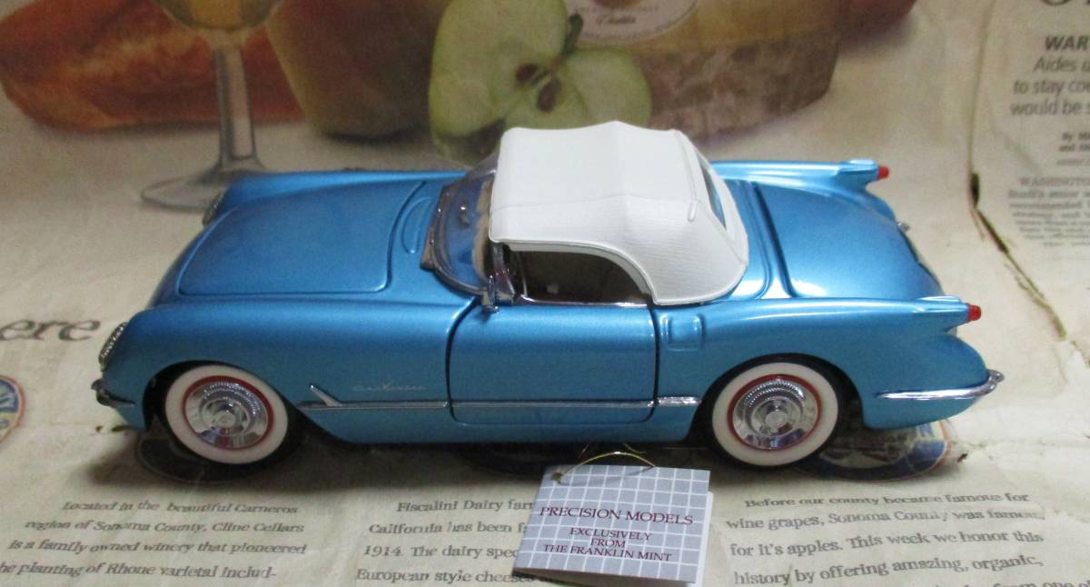 ★レア絶版*フランクリンミント*1/24*1955 Corvette Roadster ブルー_画像9