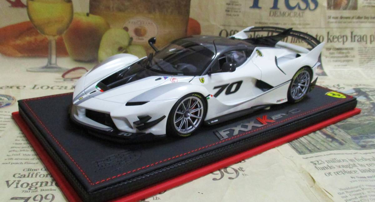 * ultra rare out of print * world 499 pcs *BBR*1/18*Ferrari FXXK Evo #70 white * Ferrari ≠MR