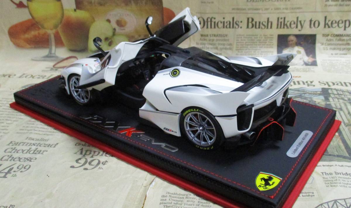 * ultra rare out of print * world 499 pcs *BBR*1/18*Ferrari FXXK Evo #70 white * Ferrari ≠MR