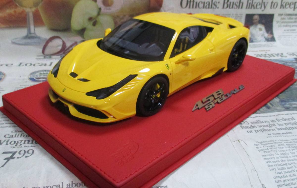 ☆激レア絶版*世界10台*BBR*1/18*Ferrari 458 Speciale ジャッロモデナ≠MR