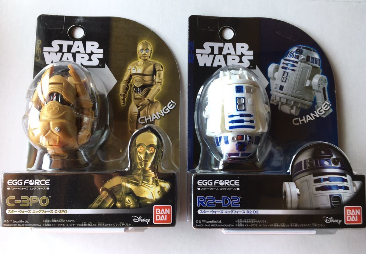 【BANDAI/バンダイ】『 STAR WARS EGG FORCE ■スターウォーズ エッグフォース■ C-3PO & R2-D2 （新品・未開封品 2個セット）』の画像1