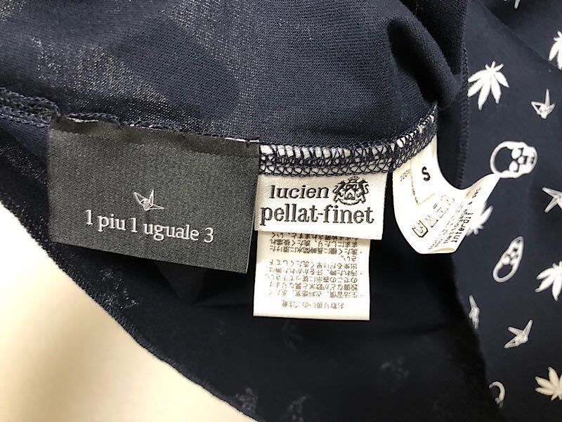新品即決★1 piu 1 uguale 3×ルシアンペラフィネ定価13万円モノグラムTシャツ紺
