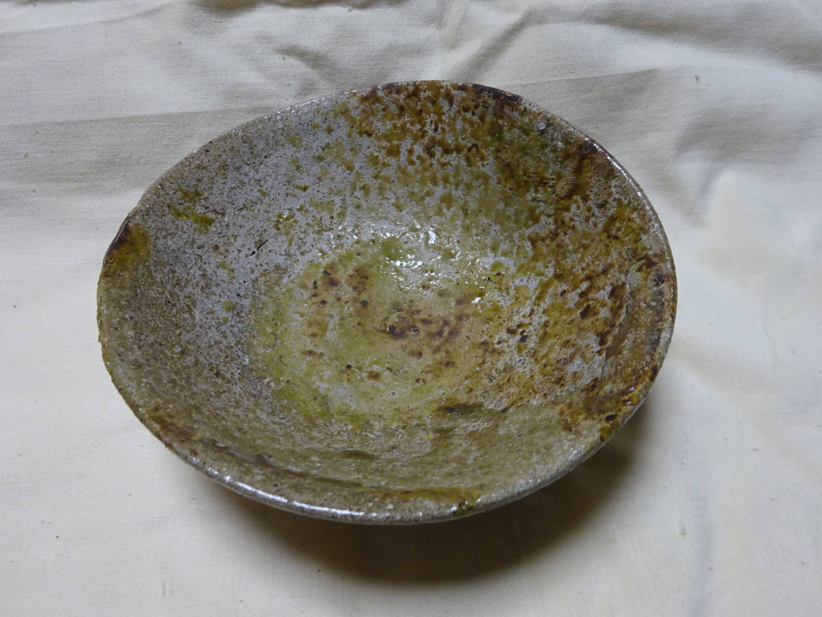 5)山茶碗 発掘品 鎌倉時代 汚れ、傷み、補修等あります。 検:須恵器
