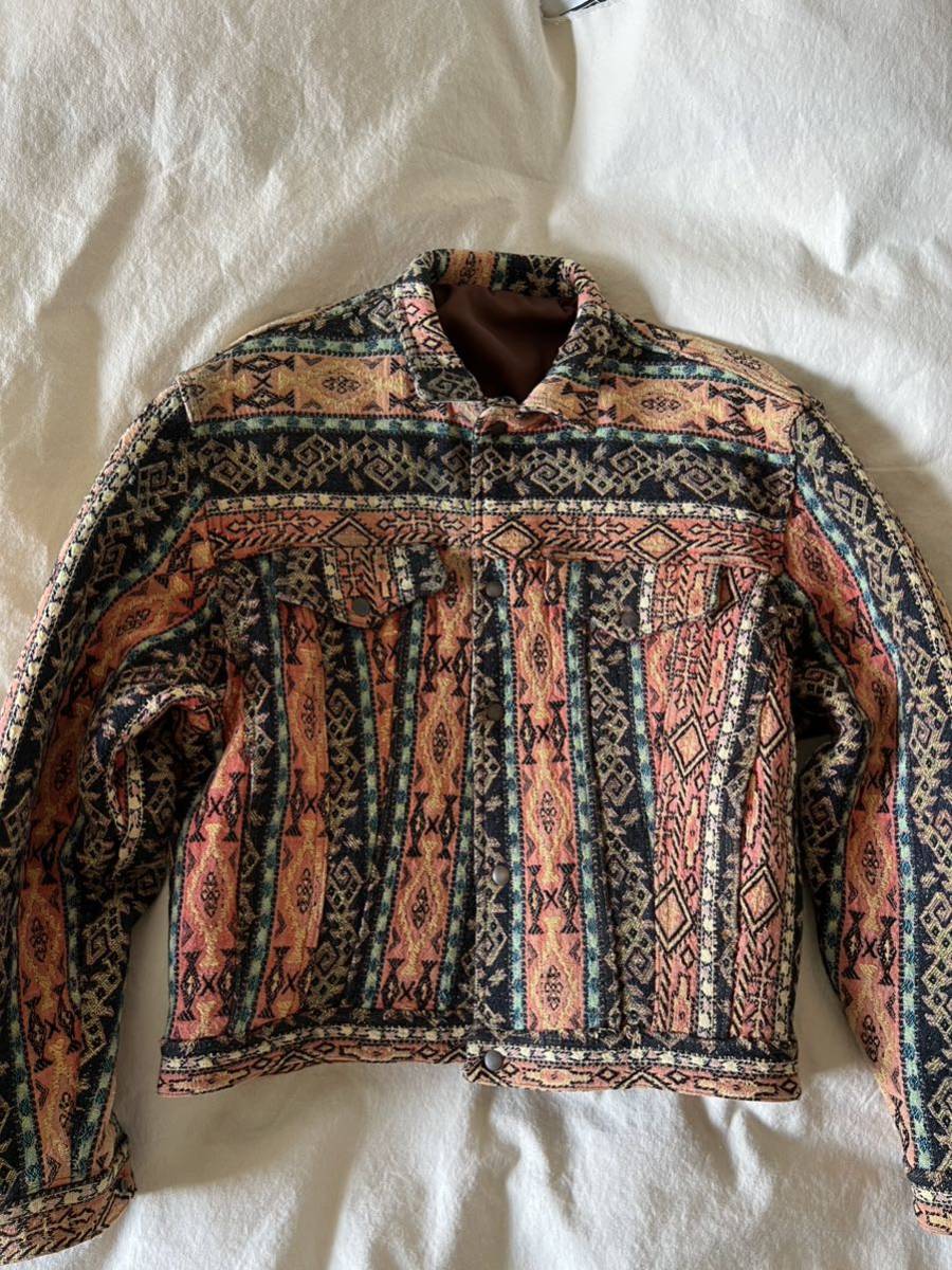 人気商品】 ゴブラン織り 70s ヴィンテージ デニムジャケット コットン