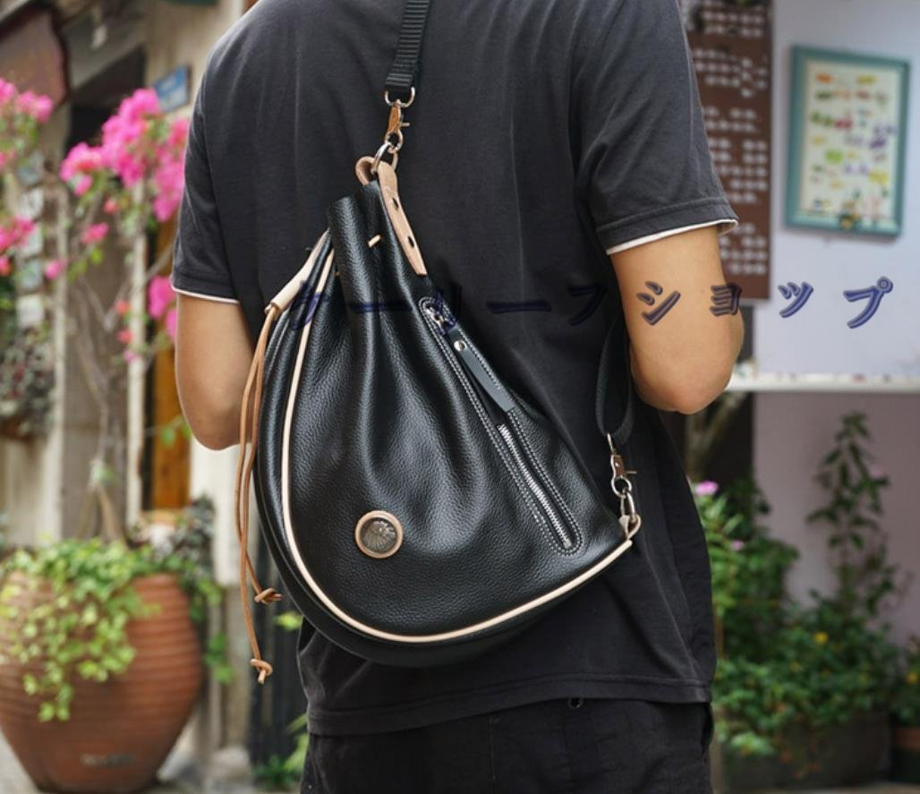 [ke- leaf shop ] men's bag original leather body bag one shoulder bag diagonal .. shoulder .. american style. shoulder bag 