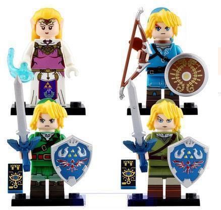 新品LEGOレゴ互換 ゼルダの伝説 リンク 姫 ミニフィグ人形セット