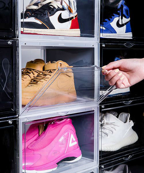  sneakers . interior .! Be si- L * shoes case ( clear / single goods )( width direction storage for ) bcl assembly type 