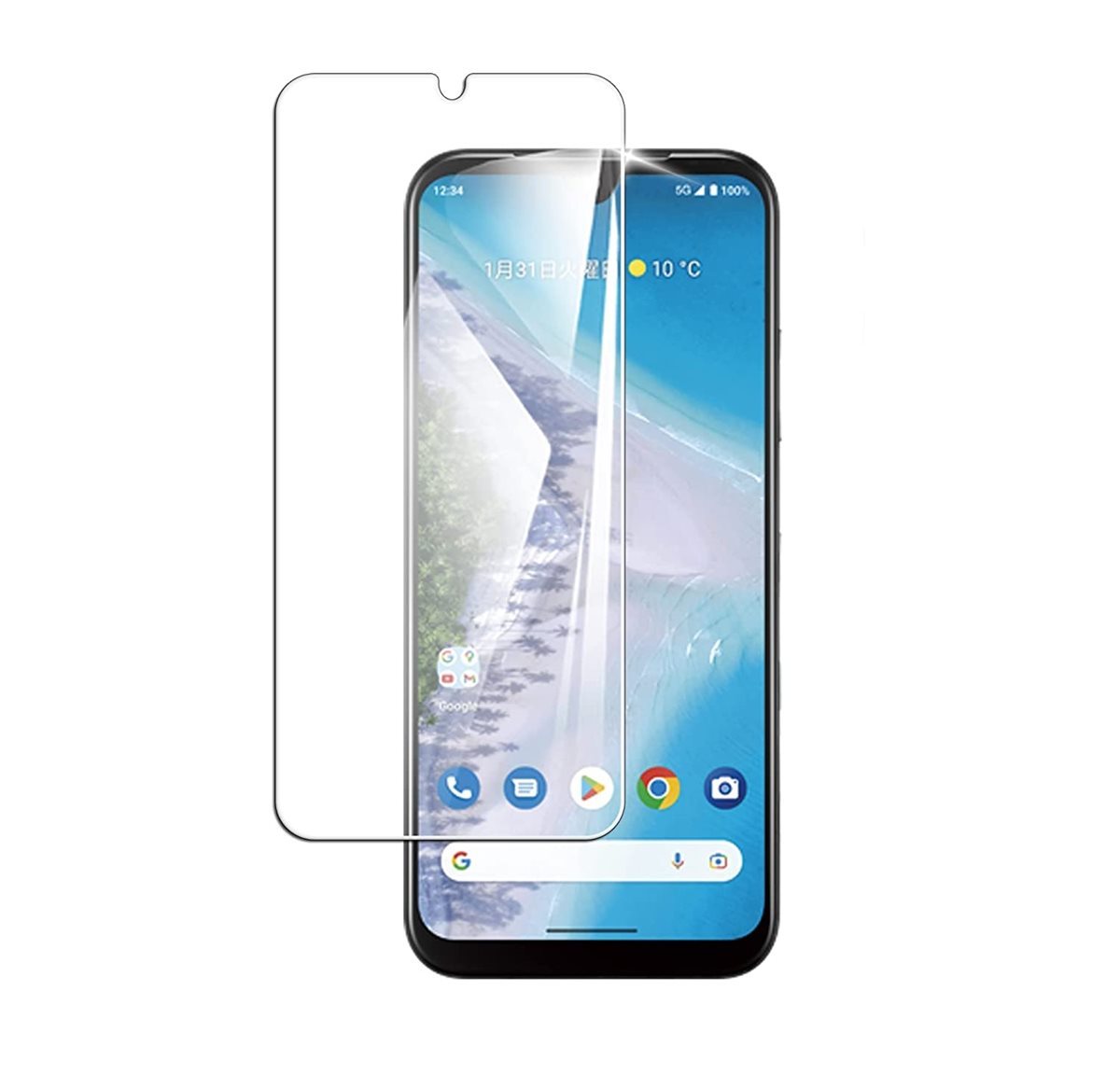 Android One S10 S10-KC 9H 0.3mm 強化ガラス 液晶保護フィルム 2.5D L180_画像1