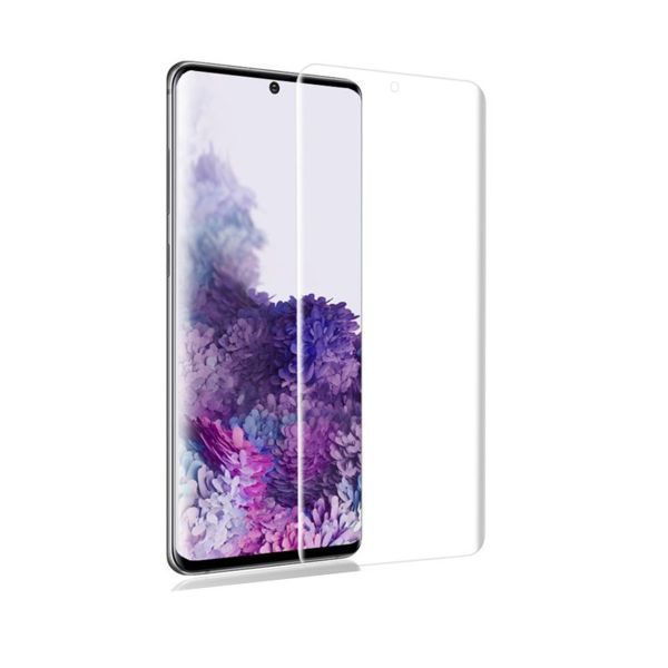 Galaxy S10+ S10 Plus SC-04L SCV42 SC-05L 全面保護 3D曲面カバー 液晶保護フィルム 指紋認証対応 PET素材 K674_画像1