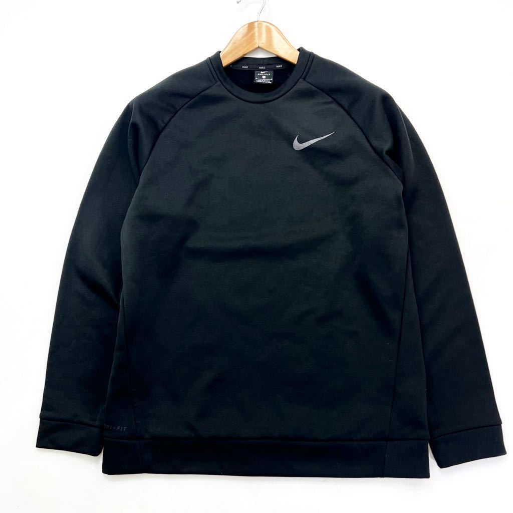  Nike * NIKE comfortable . dry Fit * jersey material shirt sweatshirt black M simple training sport .tore#BD195